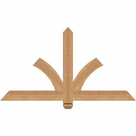 Ekena Millwork Redmond Smooth Timber Gable Bracket, Western Red Cedar, 48"W x 26"H x 1 1/2"D x 3 1/2"F, 13/12 Pitch GBW048X26X0204RED00SWR